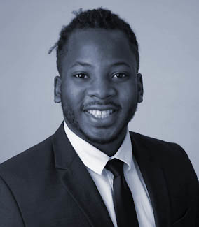 Black and White Photo of Andrew Mutale