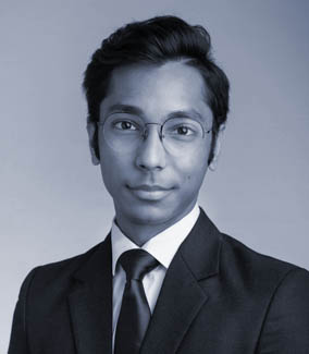 Black and White Photo of Dhruv Bansal